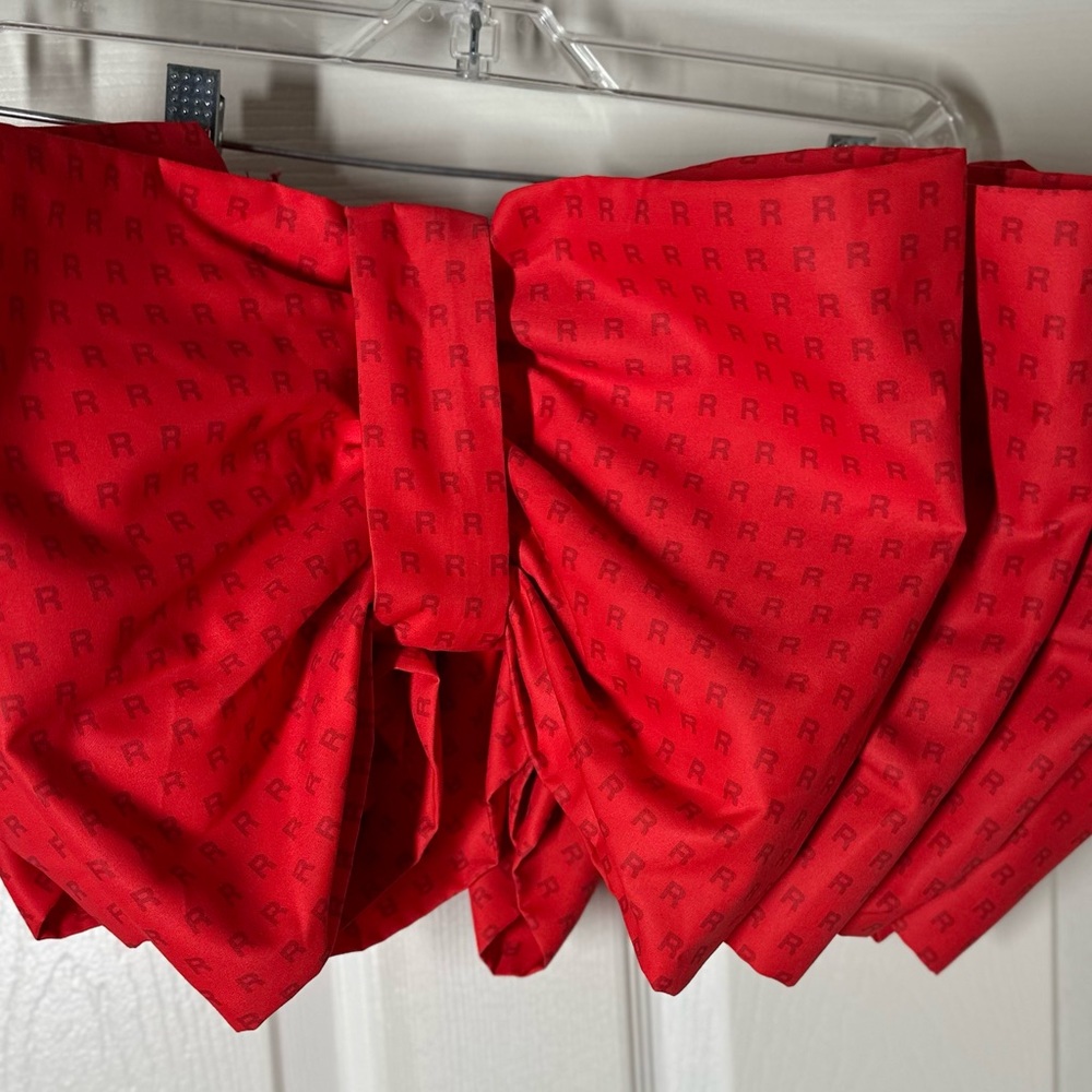 Red Bow Accent Strapless Top